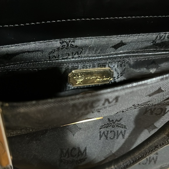 MCM Germany EUC Black Visetos Nylon and Leather Tote - Picture 9 of 11